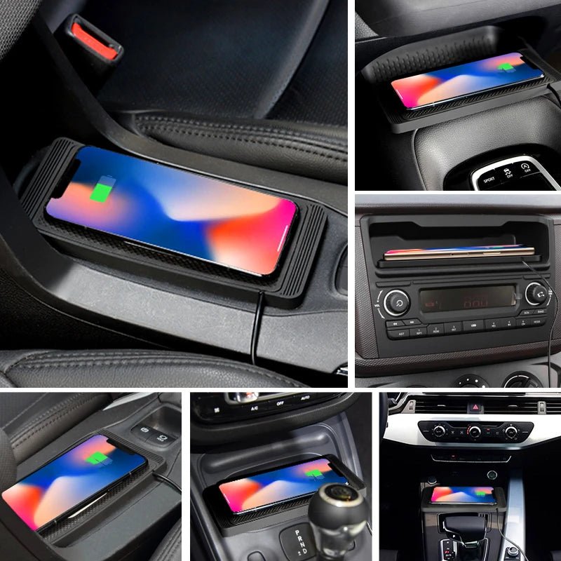 Wireless Car Charger Charging Pad 15w Non Slip Qi Fast Charger For Car Wireless Phone Charger For Android For IPhone 11/12/13/14 - Golden High-Tech