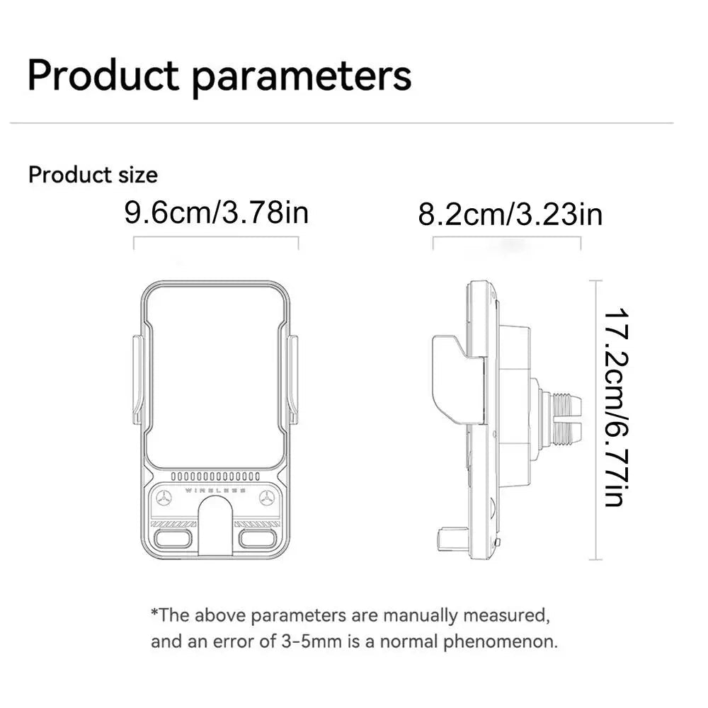 Wireless Phone Charger for Car 15W Fast Charging Air Vent Cradles Auto Clamping Phone Holders for Music Control Video Streaming - Golden High-Tech